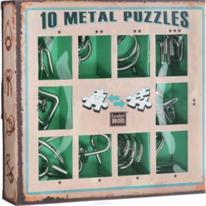 10 Metal Puzzles Set - Verde-main-thumb