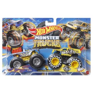 Set 2 Masini Scara 1 la 64 Hot Wheels Monster Truck Haul Yall Si Taxi-main-thumb