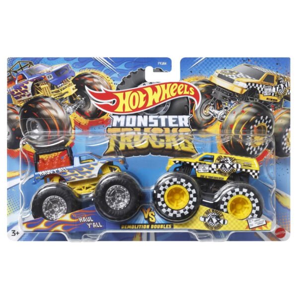 Set 2 Masini Scara 1 la 64 Hot Wheels Monster Truck Haul Yall Si Taxi