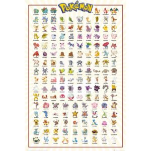 Poster Maxi Pokemon - 91.5x61 - Kanto 151 English-main-thumb