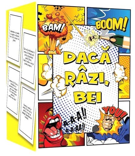 Joc de petreceri Daca Razi-Bei pentru adulti 150 carti multicolor