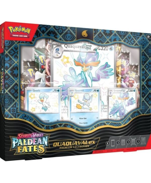 Pokemon TCG: Scarlet & Violet 4.5 Paldean Fates Premium Collection set - Quaquaval