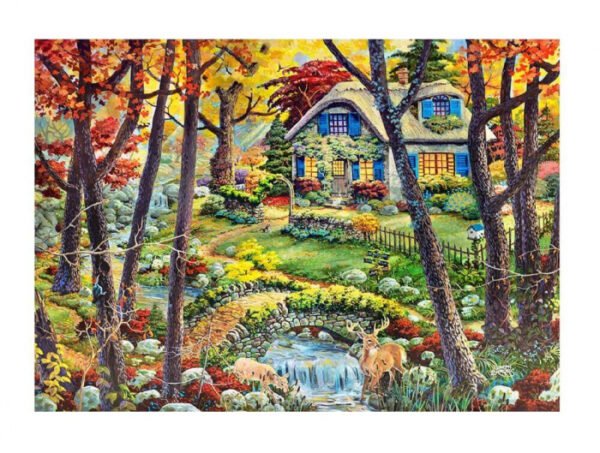 Puzzle din lemn - A Cottage in the Woods - 200 piese