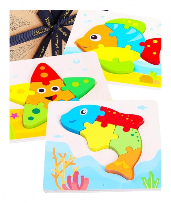 Set 3 puzzle din lemn - Let s Play Under the Sea