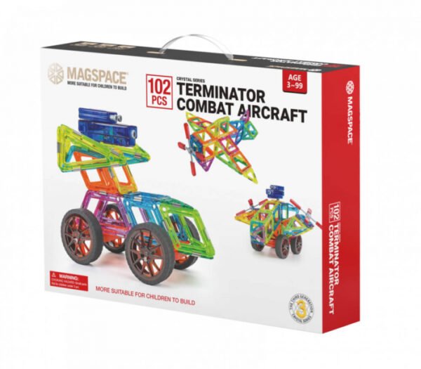 Set magnetic 102 pcs Magspace - Terminator Aircraft