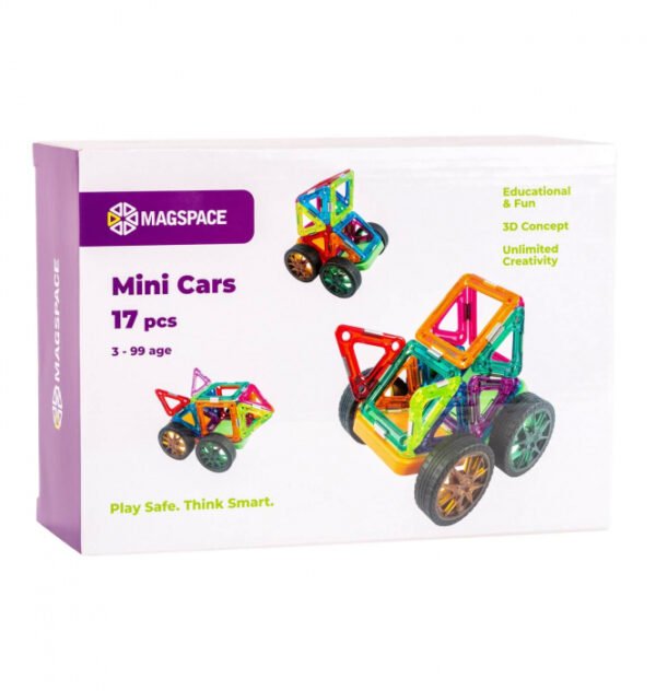 Set magnetic 17 pcs Magspace - Mini Cars